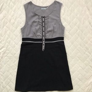 Gray and black dress